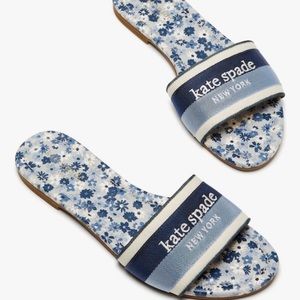 Kate spade meadow slide sandals in blue